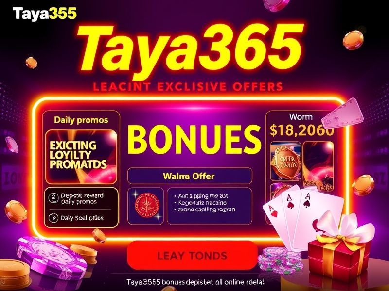 Welcome to TAYA365, your trusted online gambling platform offering a wide range of casino games, sports betting, and live dealers. Enjoy real money betting and exclusive bonuses.