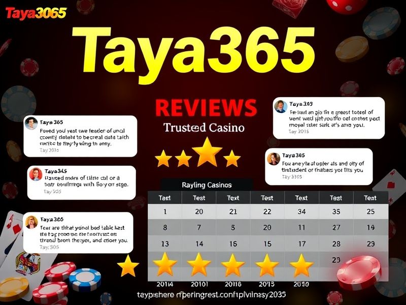 Welcome to TAYA365, your trusted online gambling platform offering a wide range of casino games, sports betting, and live dealers. Enjoy real money betting and exclusive bonuses.